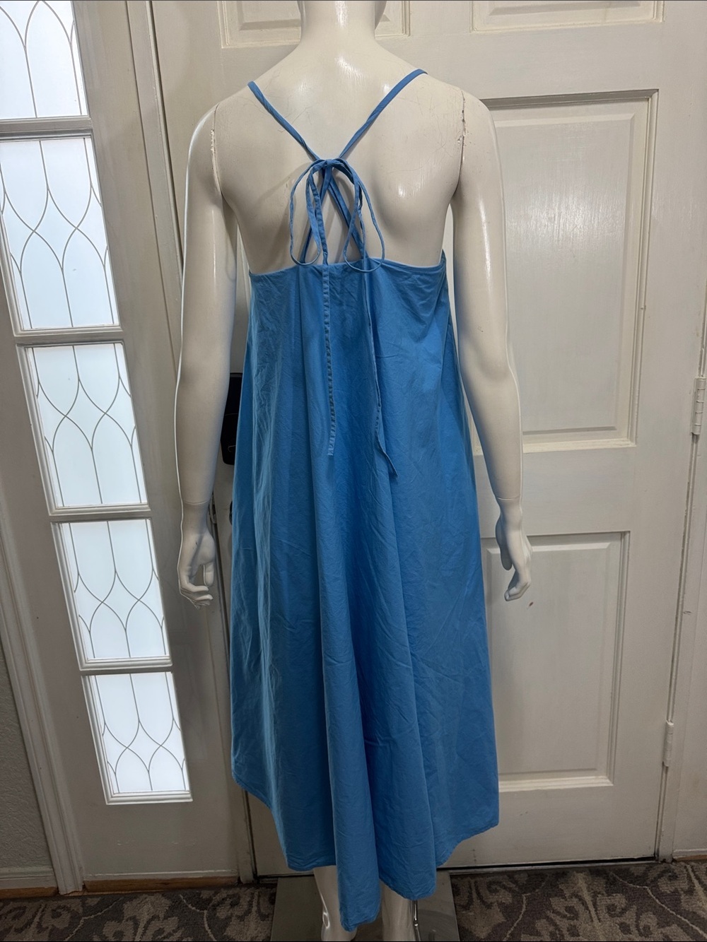 Banana Republic 100% Cotton Light Blue Long Dress Size XXS - Picture 7 of 14